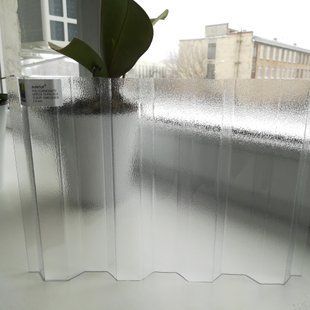 Купить Поликарбонат SUNTUF Embossed 0,8 мм Greca76 Прозрачный Колотый лёд 1060x4000 мм  в Киеве.