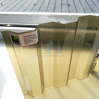 Купити Профільований полікарбонат SUNTUF Greca76 Bronze  Embossed 1060x6000 мм  в Києві.