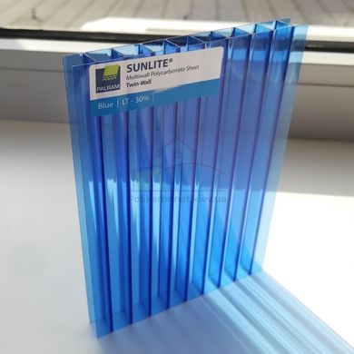 Купити Полікарбонат сотовий Sunlite 4 mm Blue 2100x6000 мм  в Києві.