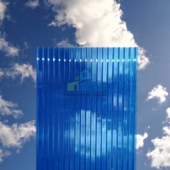 Купить Поликарбонат сотовый CARBOGLASS Crystal 4мм Синий 2100x12000 мм  в Киеве.