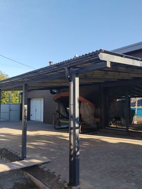 Купить Металлический навесс поликарбоната для установки солнечных панелей  в Киеве.