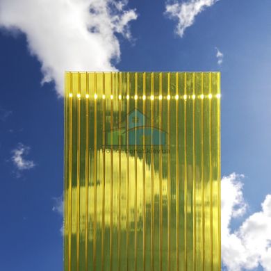 Купити Полікарбонат сотовий CARBOGLASS Crystal 8мм Жовтий 2100x12000 мм  в Києві.