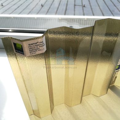 Купити Профільований полікарбонат SUNTUF Greca76 Bronze Embossed 1060x4000 мм  в Києві.