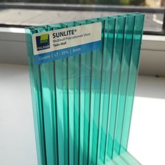 Купити Полікарбонат сотовий Sunlite 10 mm Green 2100x6000 мм  в Києві.